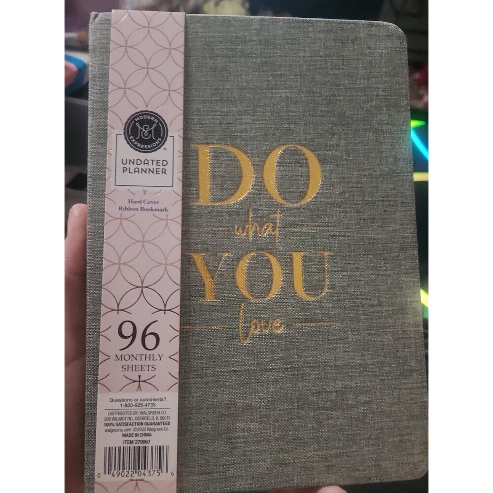 NEW Modern Expressions Undated Planner Hardcover Sage Green Do What You Love